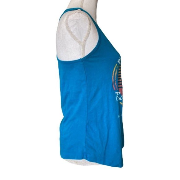 Ocean Beach San Diego racer Back Turquoise sleeveless activewear top Pacific - Picture 4 of 9